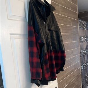 Black and Red Plaid Men's Jacket